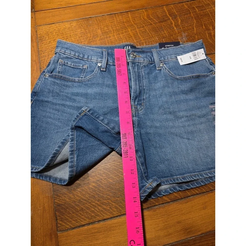 Gap Denim Shorts Stretch Women 6/28 Medium Wash Blue ‎ 5
